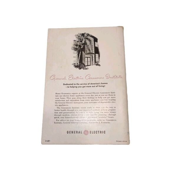 Ephemera General Electric Refrigerator Manual and Recipe Cookbook Journal VTG - Picture 2 of 7